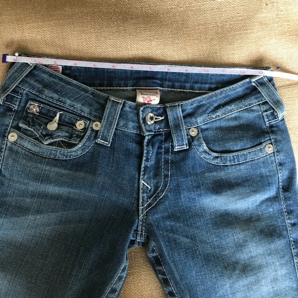 TRUE RELIGION 🍁 Julie Silver Jeans With Pave Swarovski Crystals! - Picture 7 of 13